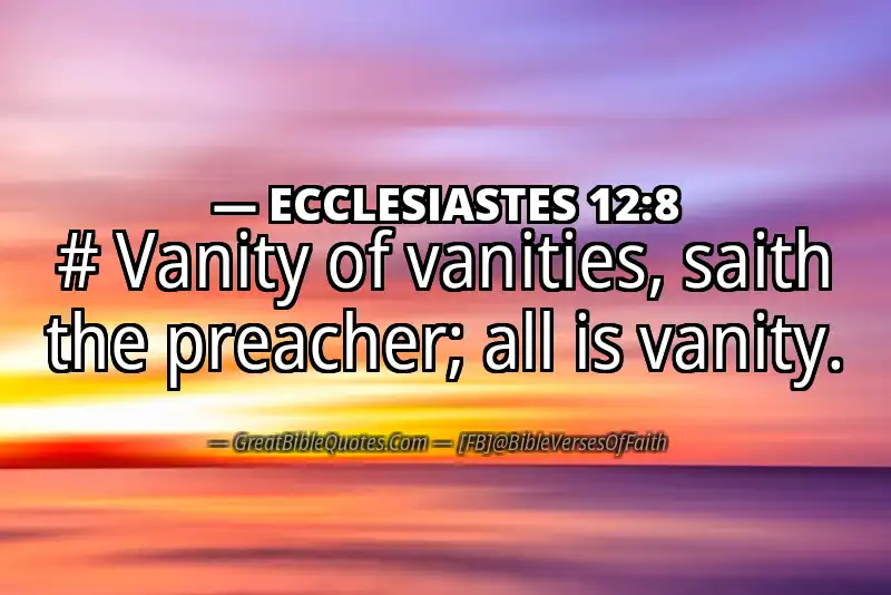 ECCLESIASTES 12:8 Verse