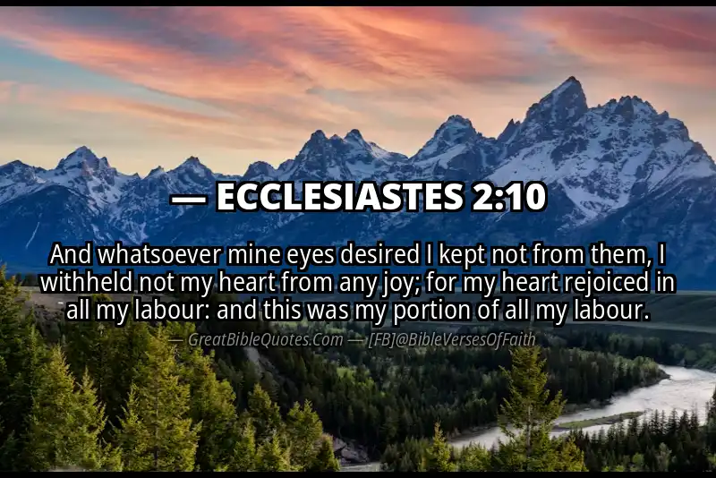 ECCLESIASTES 2:10 Verse