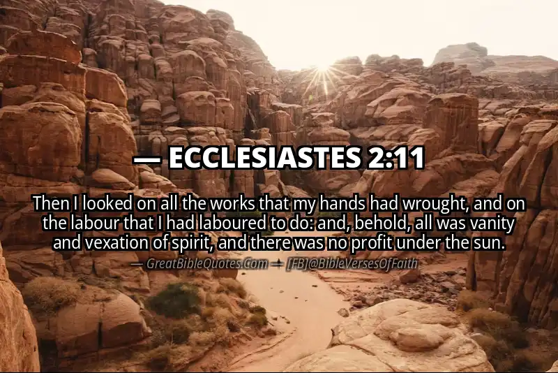 ECCLESIASTES 2:11 Verse