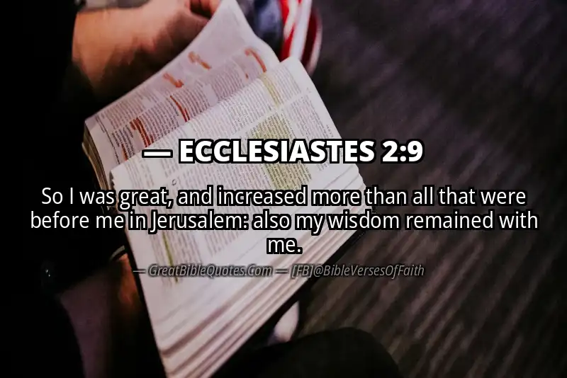 ECCLESIASTES 2:9 Verse