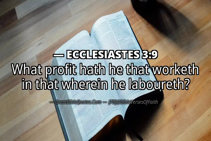 ECCLESIASTES 3:9 Verse