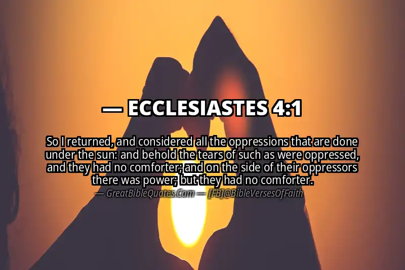 ECCLESIASTES 4:1 Verse