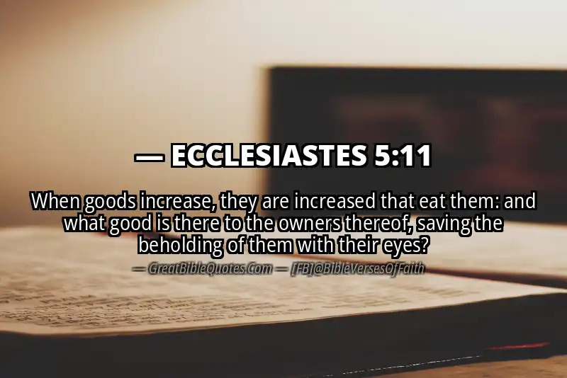 ECCLESIASTES 5:11 Verse