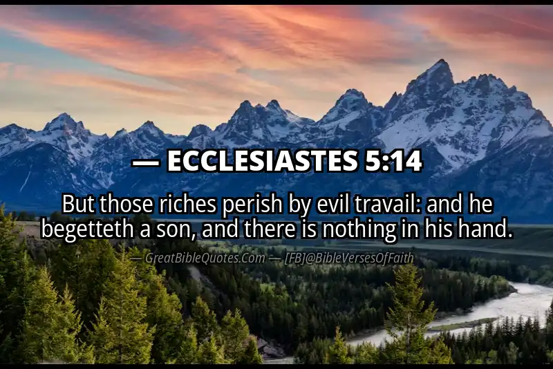 ECCLESIASTES 5:14 Verse