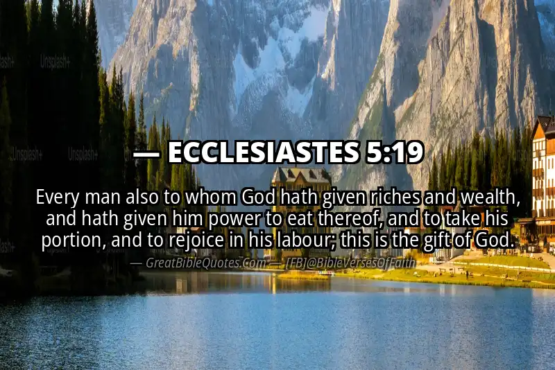 ECCLESIASTES 5:19 Verse