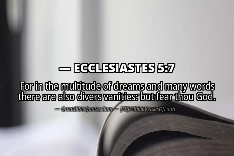 ECCLESIASTES 5:7 Verse