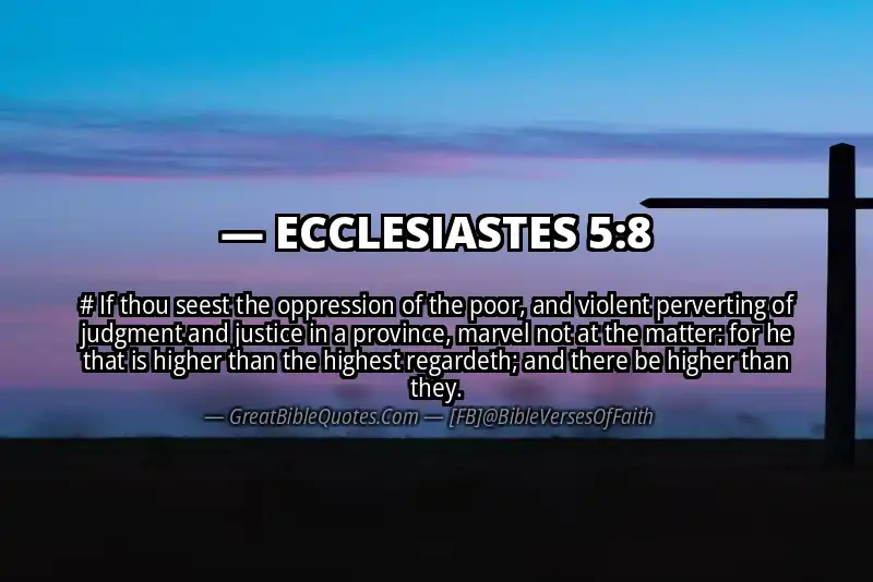 ECCLESIASTES 5:8 Verse