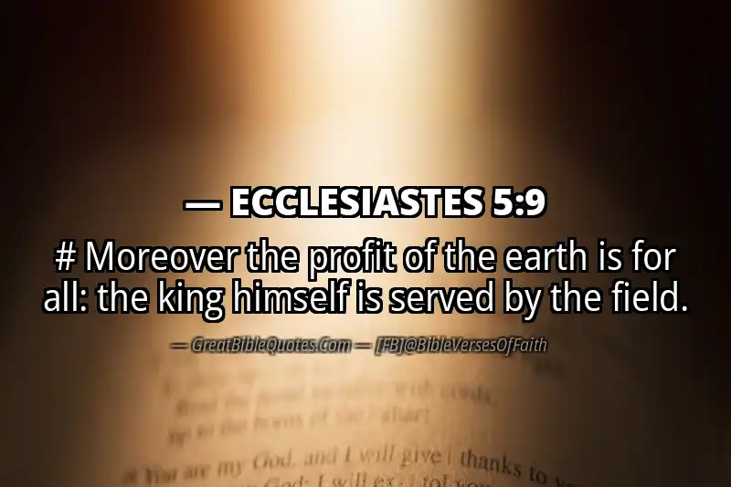 ECCLESIASTES 5:9 Verse
