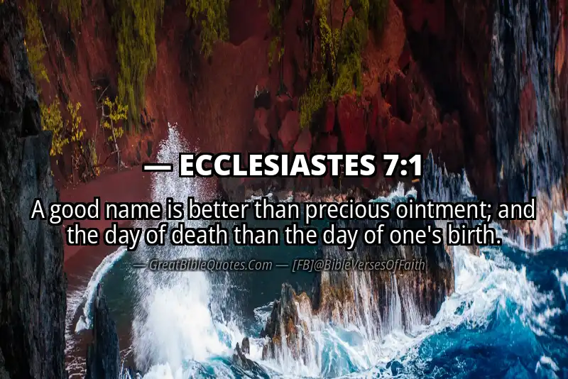 ECCLESIASTES 7:1 Verse