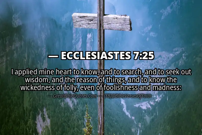 ECCLESIASTES 7:25 Verse