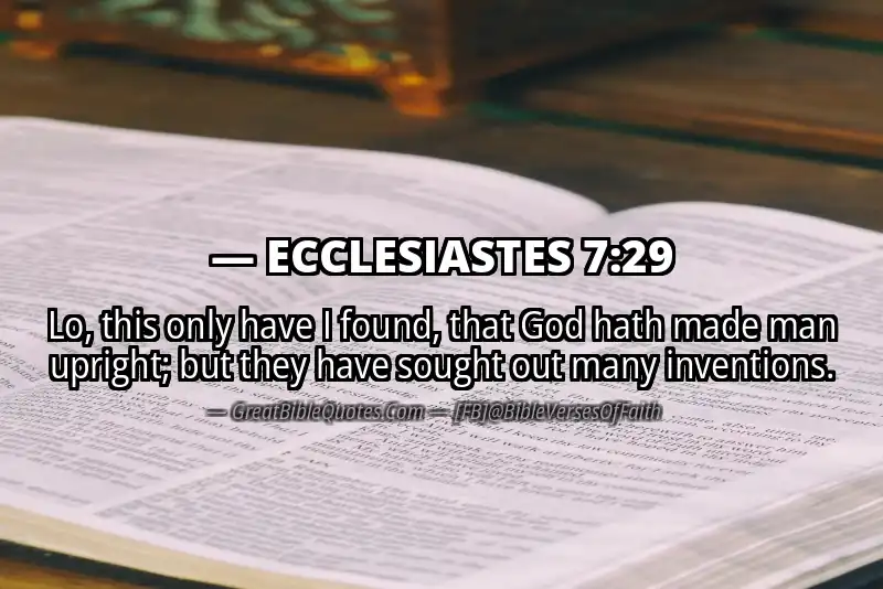 ECCLESIASTES 7:29 Verse