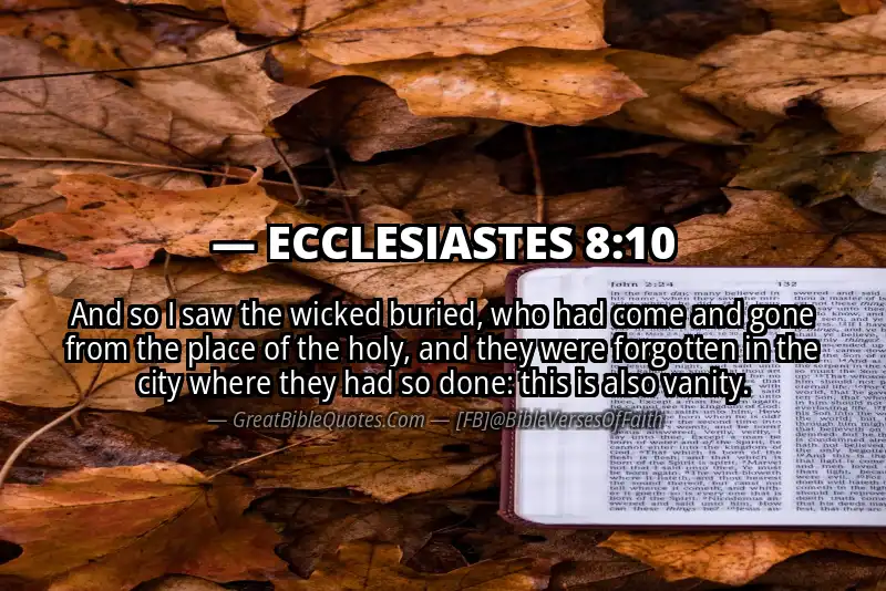 ECCLESIASTES 8:10 Verse