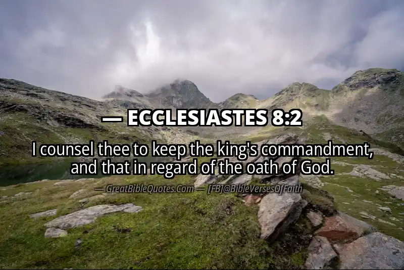 ECCLESIASTES 8:2 Verse