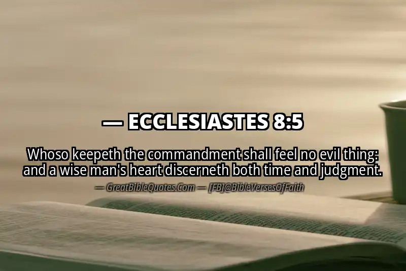ECCLESIASTES 8:5 Verse