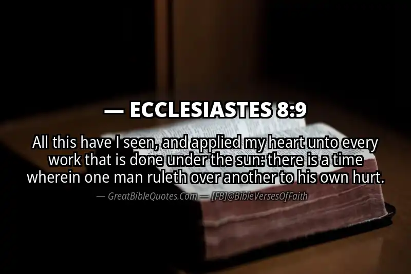 ECCLESIASTES 8:9 Verse