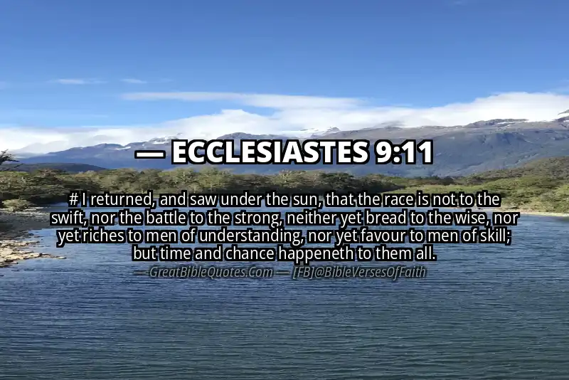 ECCLESIASTES 9:11 Verse