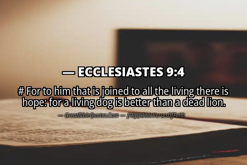 ECCLESIASTES 9:4 Verse