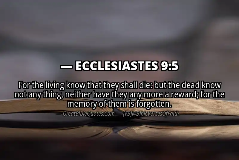 ECCLESIASTES 9:5 Verse