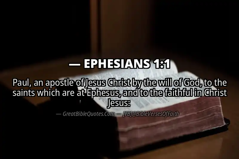 Bible verse: EPHESIANS 1:1 Image