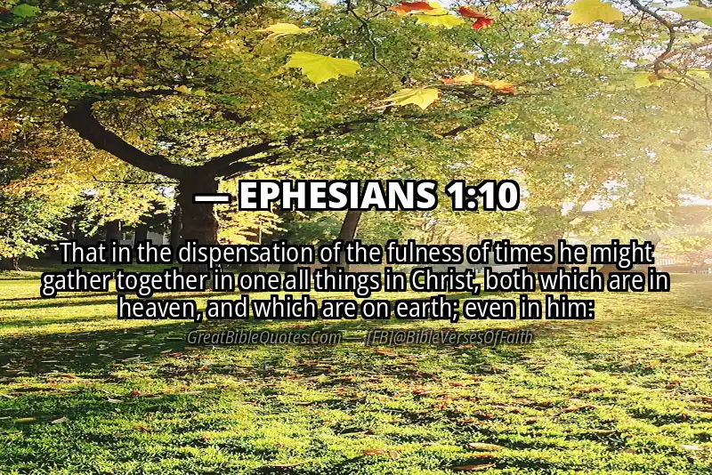 Bible verse: EPHESIANS 1:10 Image