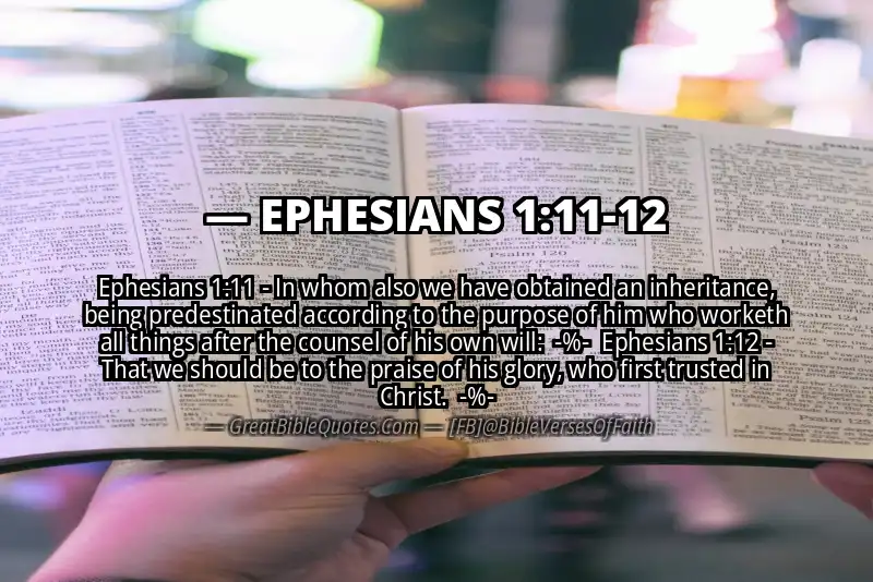 Image for EPHESIANS 1:11-12 Bible verse