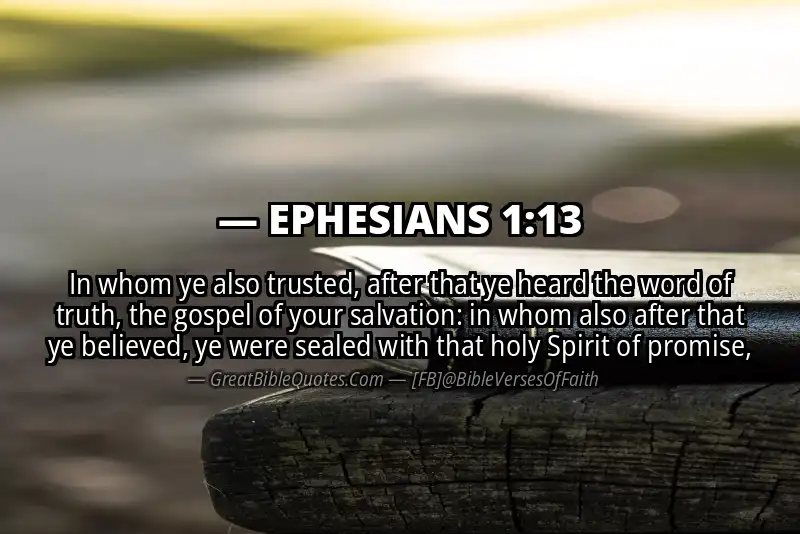 Bible verse: EPHESIANS 1:13 Image