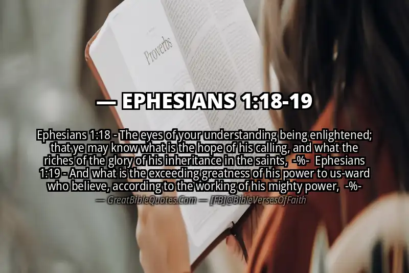 Image for EPHESIANS 1:18-19 Bible verse