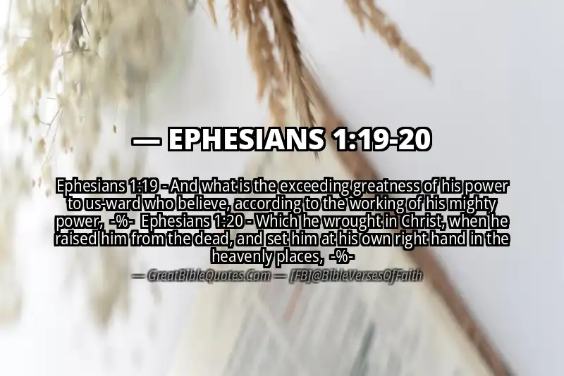 Image for EPHESIANS 1:19-20 Bible verse