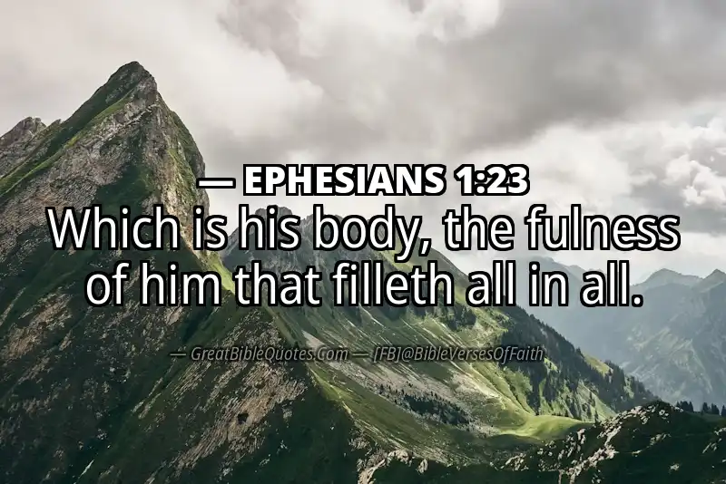 Bible verse: EPHESIANS 1:23 Image