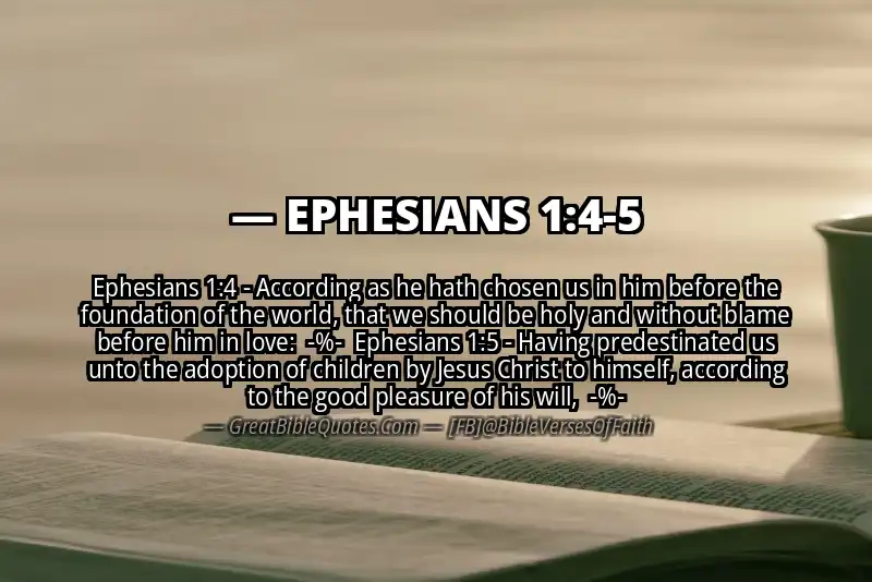 Image for EPHESIANS 1:4-5 Bible verse