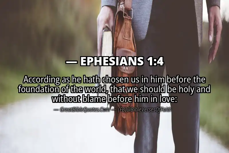 Bible verse: EPHESIANS 1:4 Image