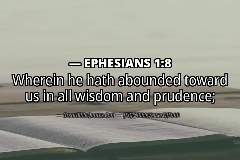 Bible verse: EPHESIANS 1:8 Image