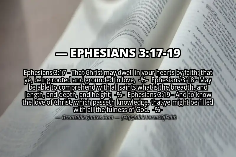Image for EPHESIANS 3:17-19 Bible verse
