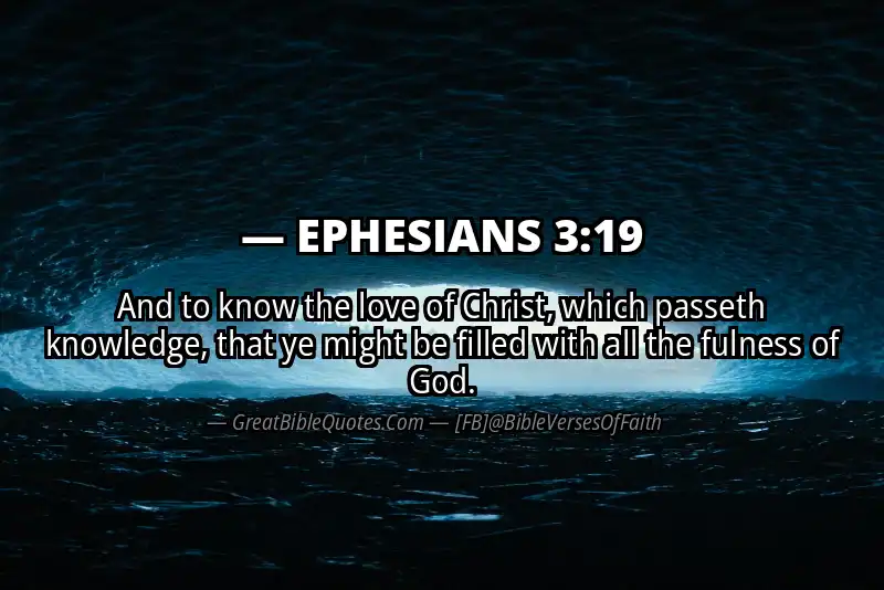 Bible verse: EPHESIANS 3:19 Image