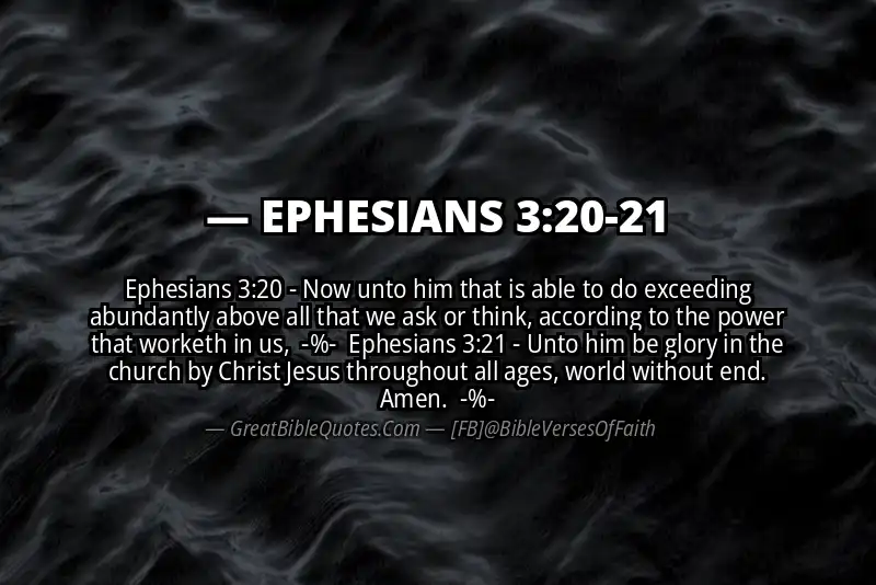Image for EPHESIANS 3:20-21 Bible verse