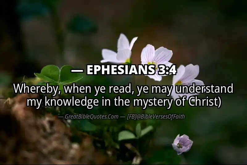 Bible verse: EPHESIANS 3:4 Image