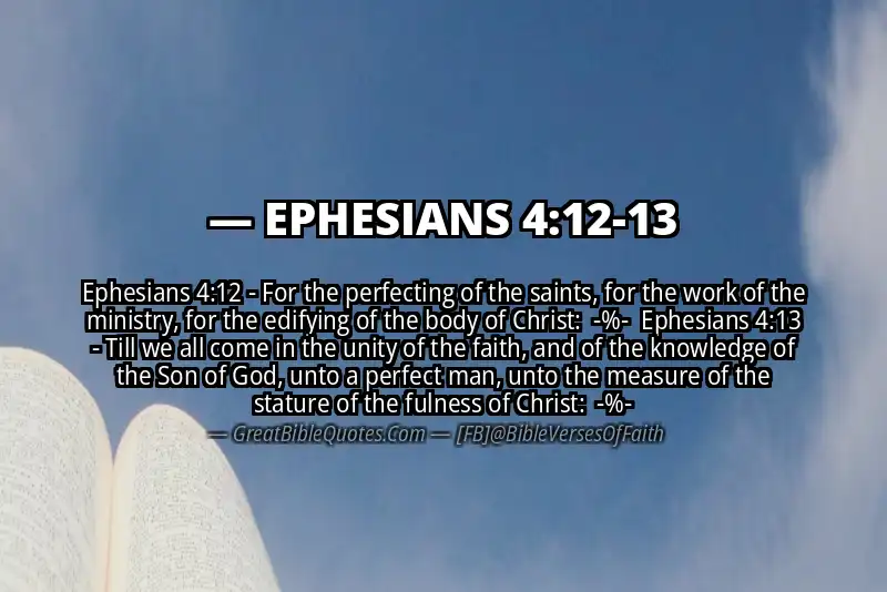 Image for EPHESIANS 4:12-13 Bible verse
