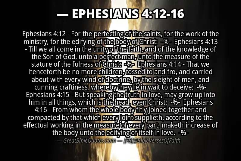 Image for EPHESIANS 4:12-16 Bible verse