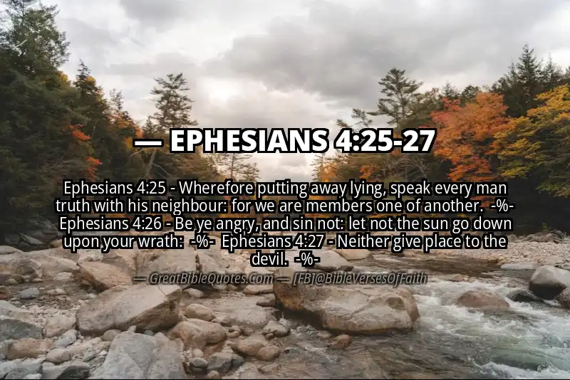 Image for EPHESIANS 4:25-27 Bible verse