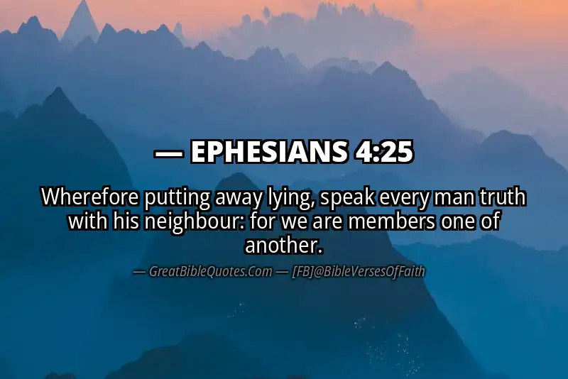 Image for EPHESIANS 4:25 Bible verse