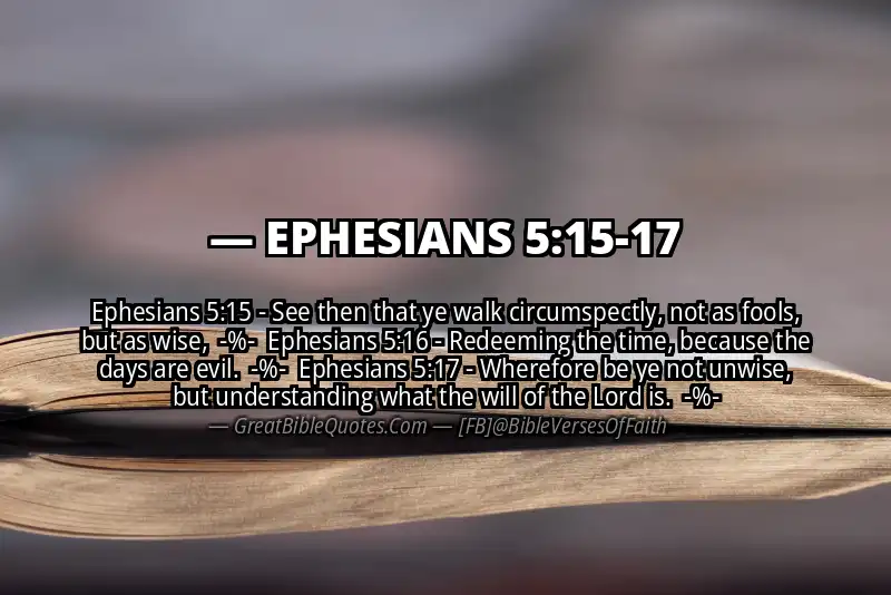Image for EPHESIANS 5:15-17 Bible verse