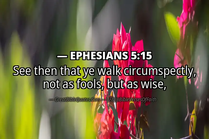EPHESIANS 5:15 Verse