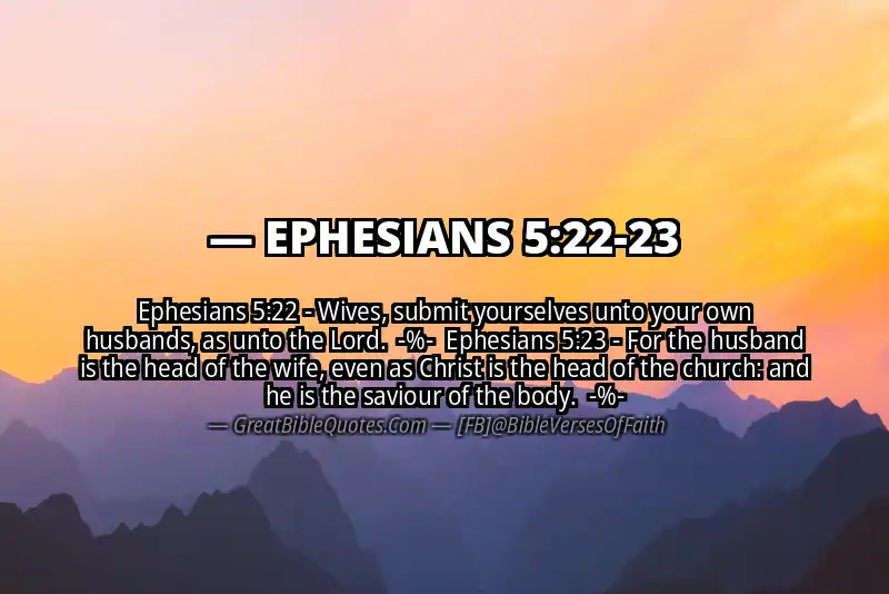 Image for EPHESIANS 5:22-23 Bible verse