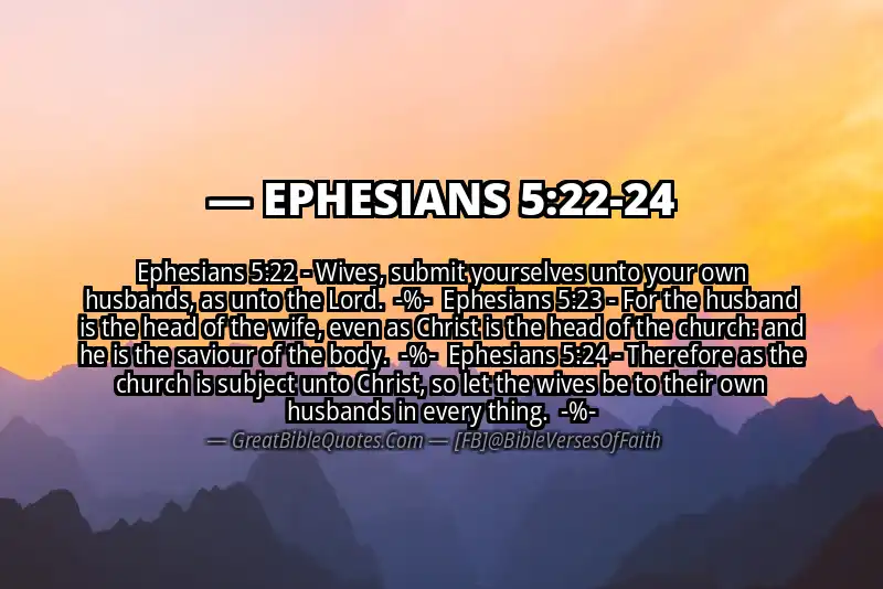 Image for EPHESIANS 5:22-24 Bible verse