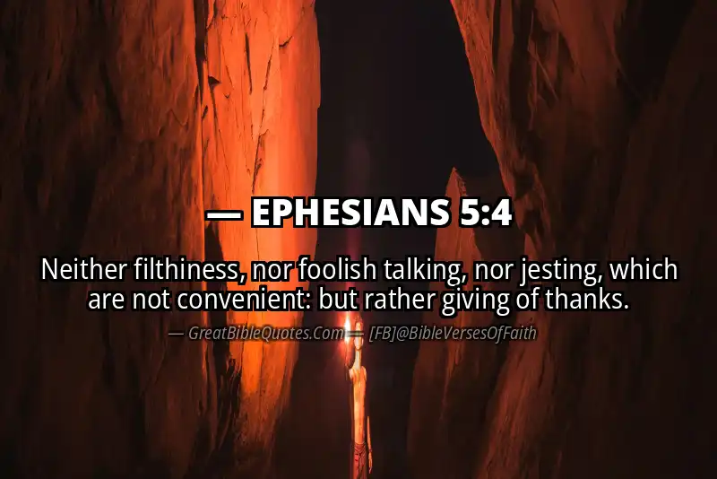 Image for EPHESIANS 5:4 Bible verse