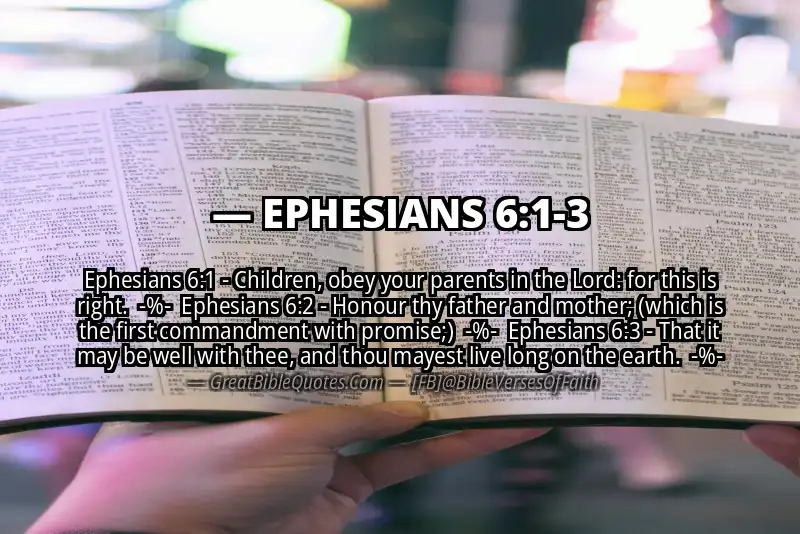 Image for EPHESIANS 6:1-3 Bible verse