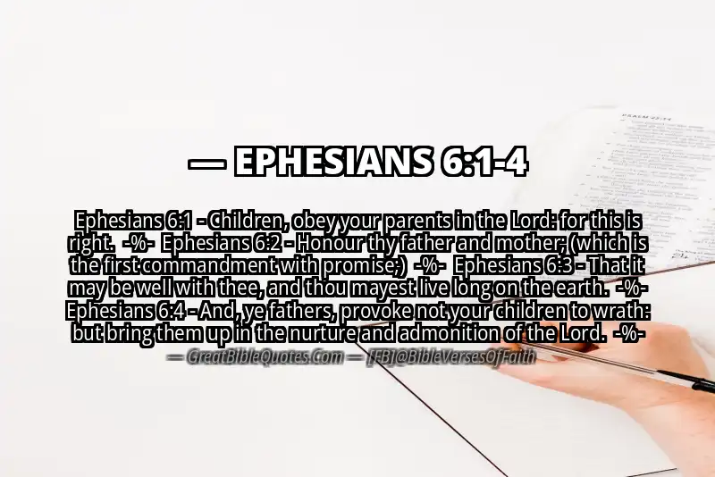 Image for EPHESIANS 6:1-4 Bible verse