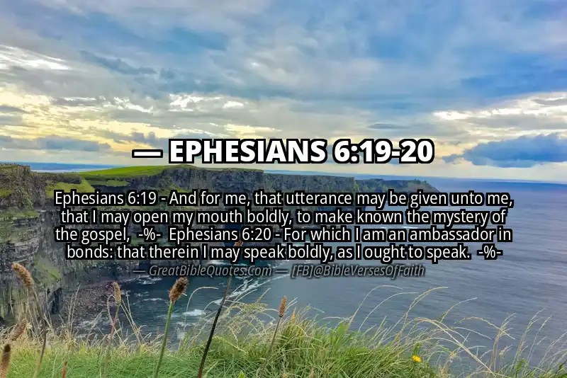Image for EPHESIANS 6:19-20 Bible verse