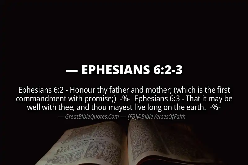 Image for EPHESIANS 6:2-3 Bible verse