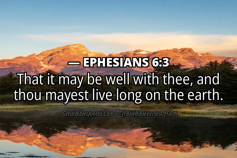 EPHESIANS 6:3 Verse